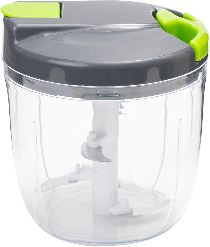 Multi-Function Manual Food Processors & Chopper with Cover and Handle, Garlic Press Vegetable Chopper Shredder,Suitable for Onions Garlic Carrots Gingers Peppers Fruits,Ideal Gift for Kitchen（Blue）