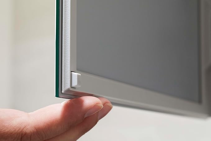 Kohler 55065-NA Embark Slim Two-Door Medicine Cabinet Mirror, Adjustable Shelves with Mirrored Doors, 35 in. W x 26 in. H