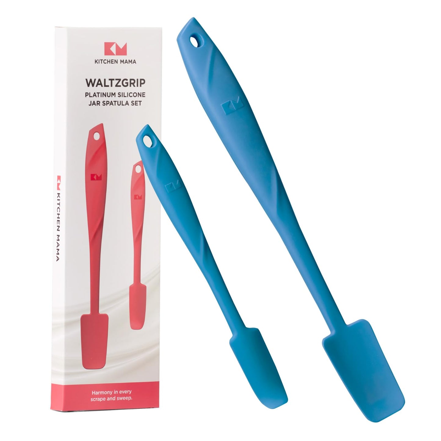 Kitchen Mama WaltzGrip Platinum Silicone Jar & Can Spatula Set, Yellow