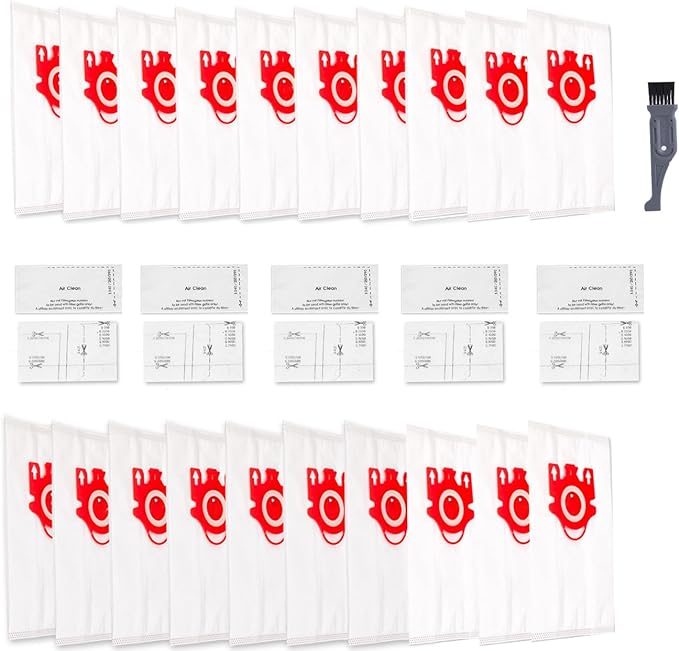 20PCS Replacement Miele FJM Vacuum Bags, AirClean 3D Efficiency Bags