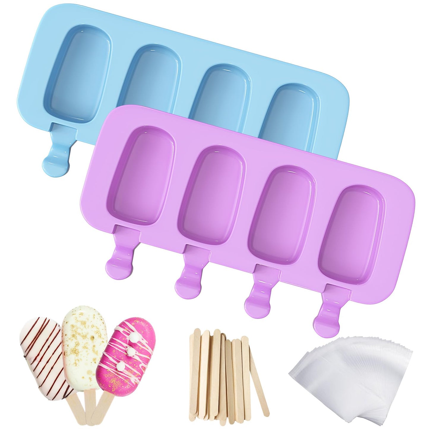 Popsicles Molds, Ozera 2 Pack Homemade Cake Pop Molds Cakesicle Maker Set