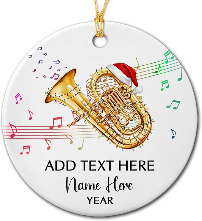 Personalized Drum Set Ceramic Christmas Ornament 2026, Customized Text Year Name Drummer Keepsake Ornaments Gift for Women Men Friend Daughter Son, Drumming Drum Set Ceramic Ornament for Appreciation