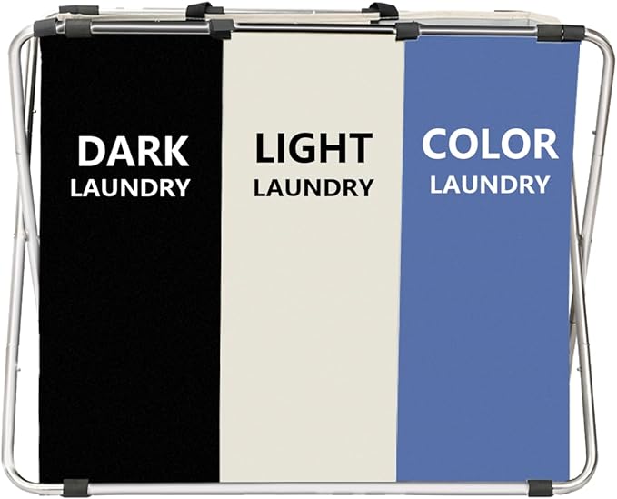1-Pack Large Laundry Basket, Waterproof, Freestanding Laundry Hamper, Collapsible Tall Clothes Hamper with Handles for Clothes Toys in the Dorm & Family Closet Storage and Organizer (Blue)