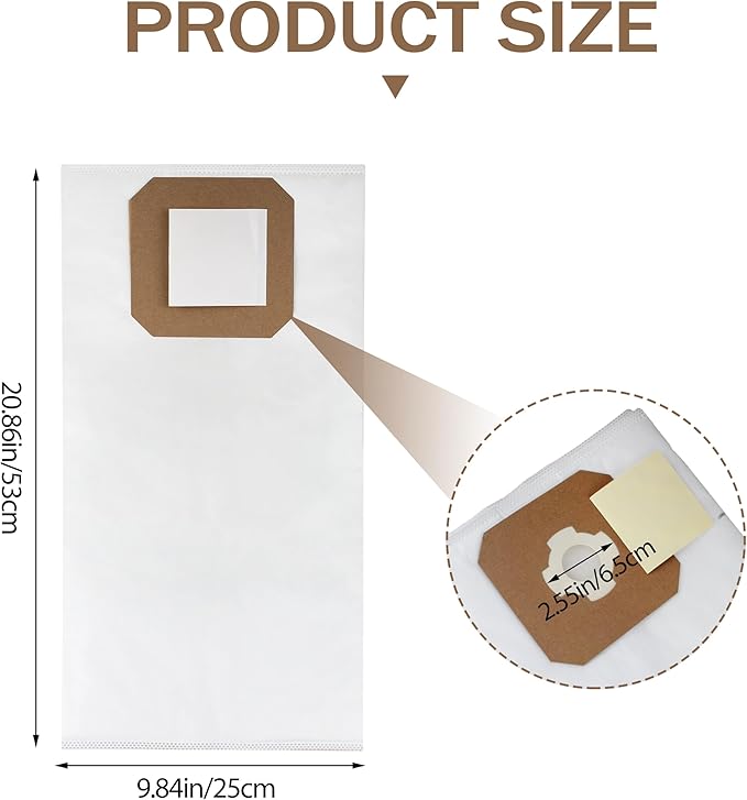 HOLEPU 9637 Filter Bags Central Vacuum for Maxum 3/DB3000, 5 Pack