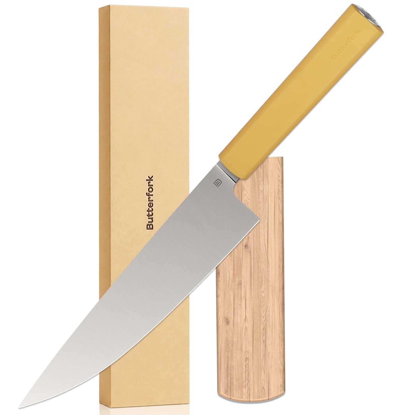 8 Inch Chef Knife, Kitchen Knife with AR-RPM9 Steel & Ergonomic ABS Handle