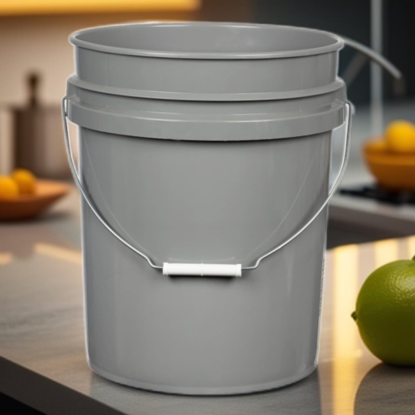 House Naturals 5 Gallon Premium HPDE Plastic Bucket - Made in USA Food Grade Container, BPA Free All Purpose Pail (5, Red)