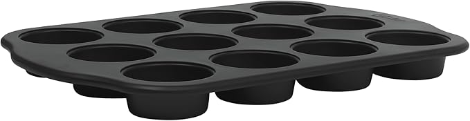 Oster Teston 8-Inch Square Cake Pan, Nonstick Carbon Steel Baking Pan, Matte Black, PFAS-Free, Oven-Safe, Easy Release Bakeware