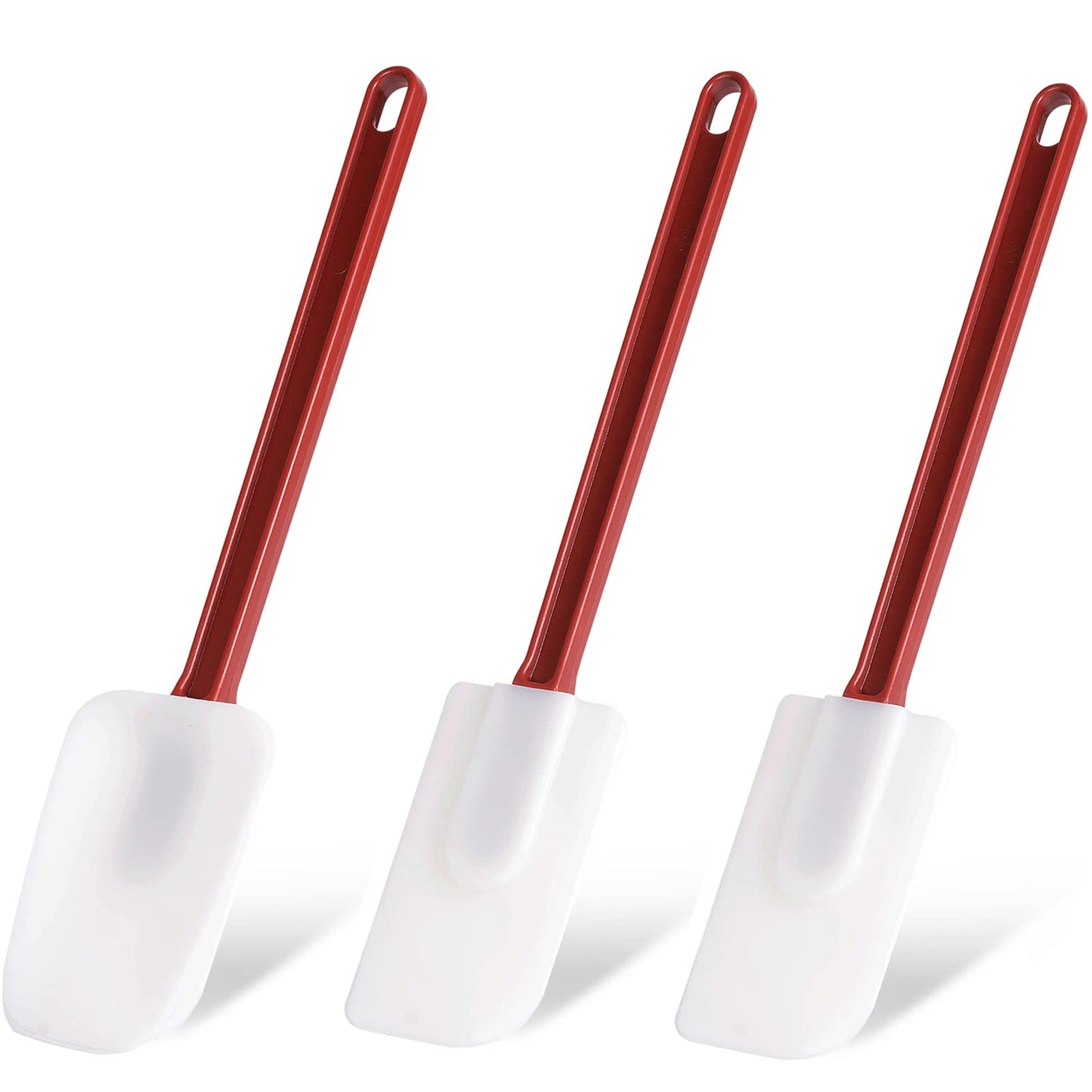 Silicone High Heat Spatula Set, 3pc (9.5/14/16Inches) - Commercial Rubber Spatula for Cooking