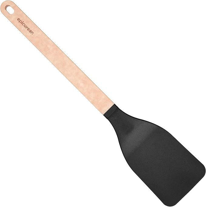Epicurean Gourmet Series Med Nylon Turner, Spatula, Serving Tool-Natural Handle with Black Head