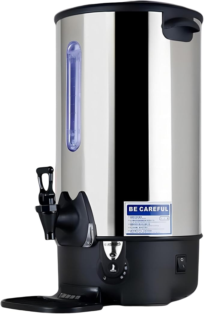 WYDDDARY Commercial Electric Kettle Warmer Stainless Steel Hot Water Dispenser Hot Water Boiler And Warmer with Faucet Quick-Temp or Boil for Tea Coffee 1500W 6 Liter Capacity