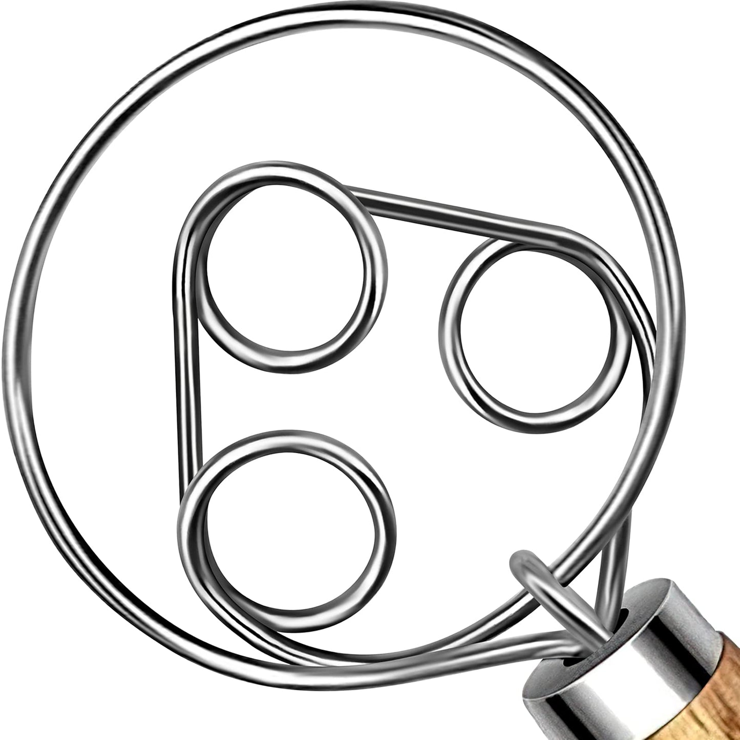 TEEVEA Danish Dough Whisk, Stainless Steel for Sourdough Bread