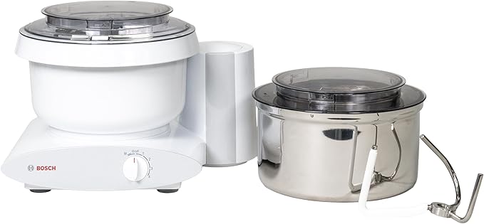 Bosch Blender Bundle - White Universal Plus Mixer, Dough Hook Extender, and Blender