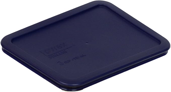 Pyrex 7210-PC 3-Cup Blue Food Storage Replacement Lid (2-Pack) - Made in the USA