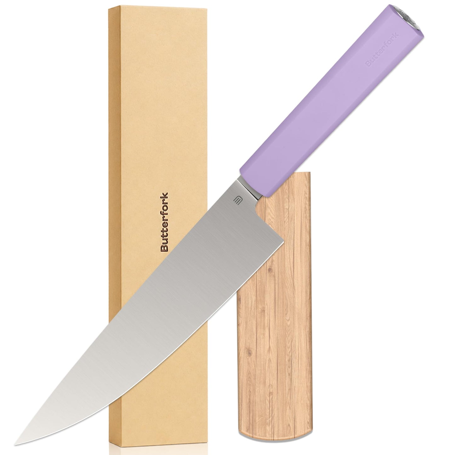 8 Inch Chef Knife, Kitchen Knife with AR-RPM9 Steel & Ergonomic ABS Handle