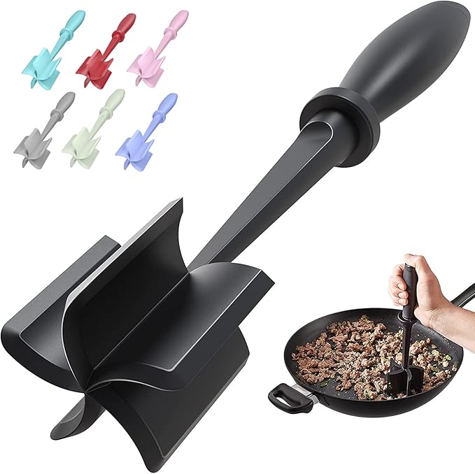 2Pack Meat Chopper Upgrade Hamburger Smasher, Masher for Ground Beef