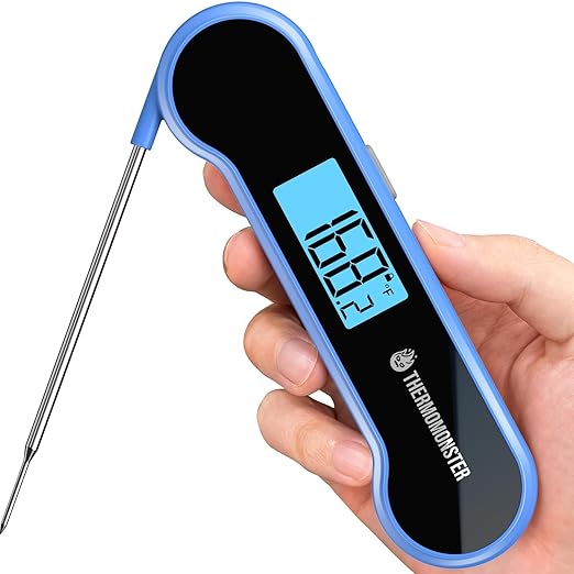0.5 Sec Instant Read Meat Thermometer Digital for Cooking, Grey