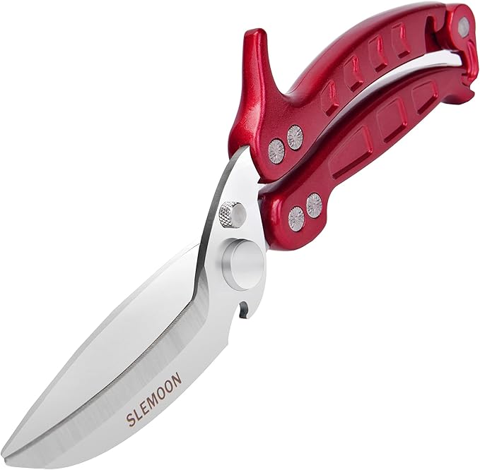 SLEMOON Heavy Duty Kitchen Shears,Poultry Shears with Safety Lock,Black