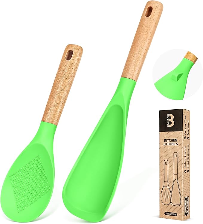 Badiano Cooking Spoon and Rice Scooper for Nonstick Cookware,Multi-function