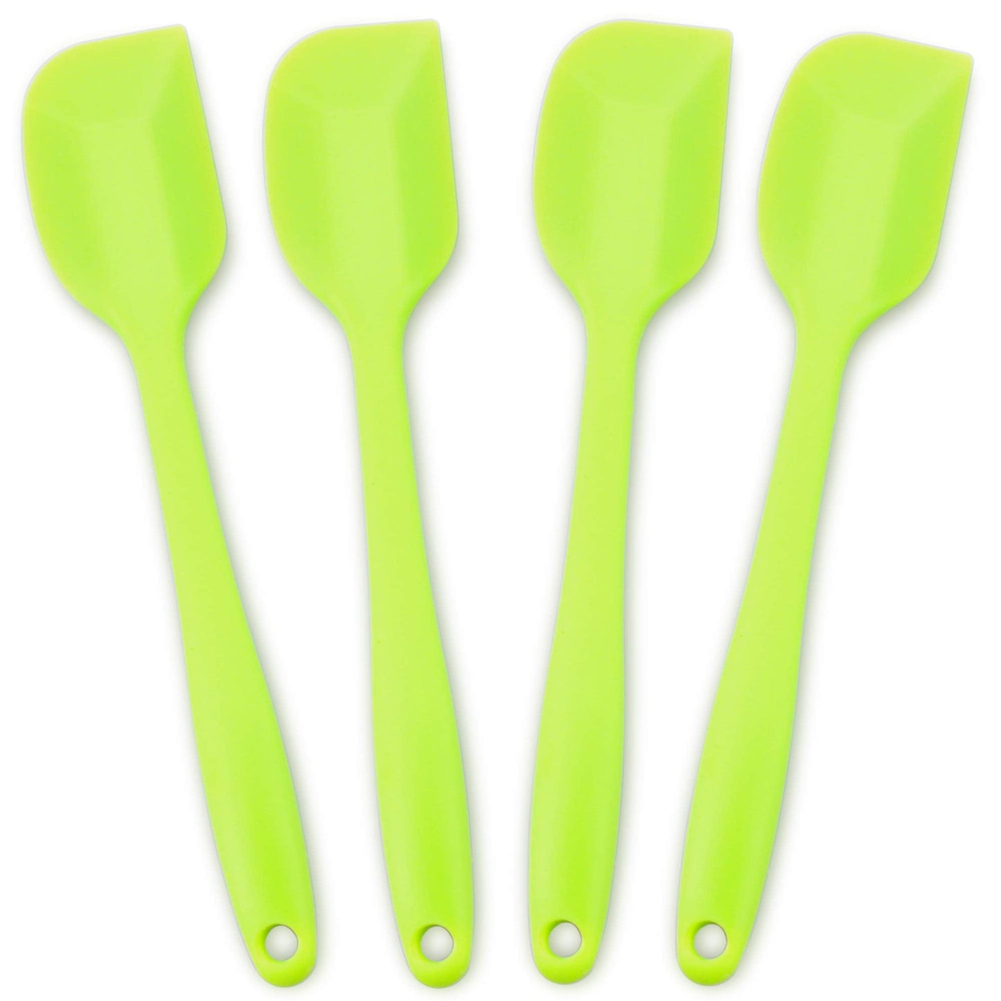 4-Piece Silicone Spatula Set with Stainless Steel Core, Multicolor