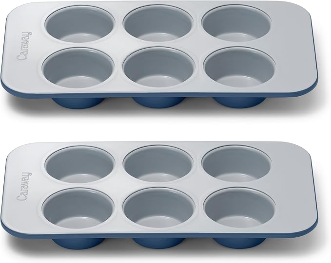 Caraway Non-Stick Ceramic-Coated 12-Cup Muffin Pan Duo