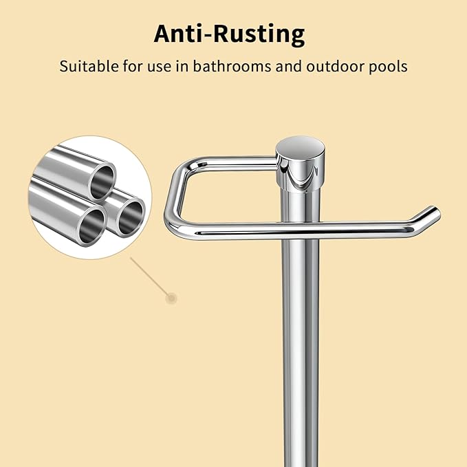 YUMORE Hand Towel Holder Stand Countertop Towel Rack Free Standing Towel Bar Hanger for Bathroom Kitchen