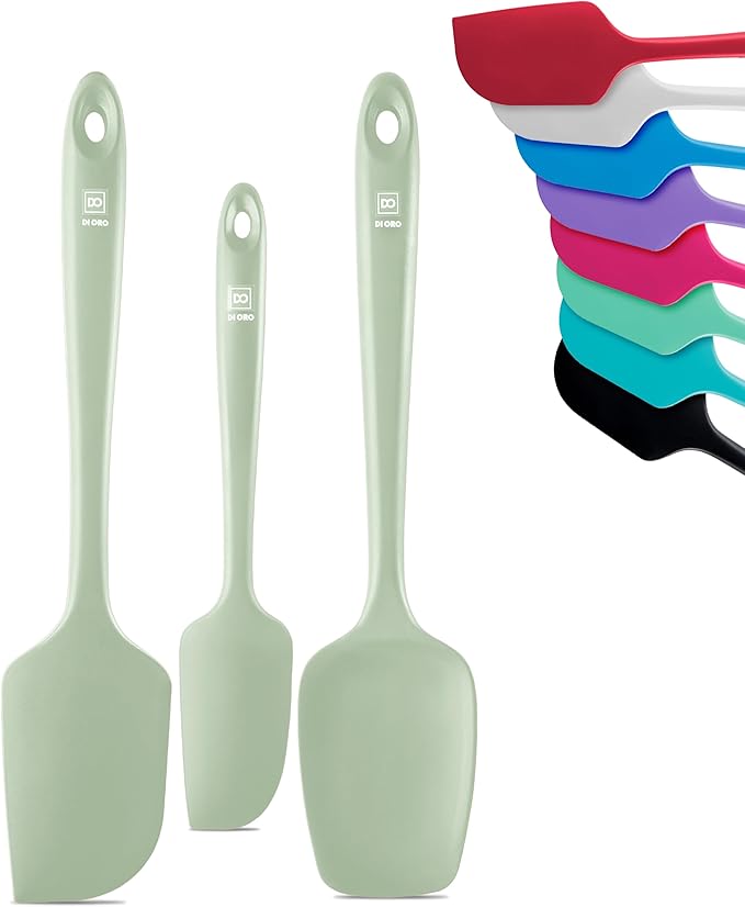 DI ORO Silicone Spatula Set - 600F Heat Resistant, 3-Pc Lavender