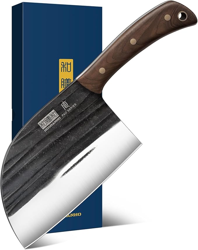 HOSHANHO 6" Viking Knife, High Carbon Steel Butcher Kitchen Chef Knife