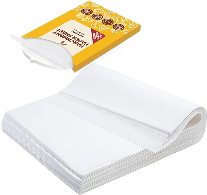 Katbite 200Pcs 9x13 inch Heavy Duty Parchment Paper Sheets, Precut Parchment Paper for Quarter Sheet Pans Liners, Baking Cookies, Bread, Meat, Pizza, Toaster Oven (9"x13")