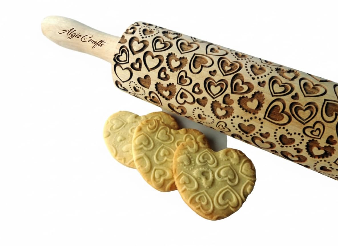 MELODY EMBOSSING ROLLING PIN with NOTES LASER ENGRAVED for EMBOSSED COOKIES GIFT FOR MUSICIAN