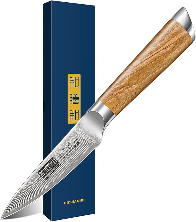 HOSHANHO Damascus Nakiri Knife 6.5", Sharp Kitchen Knife for Vegetables