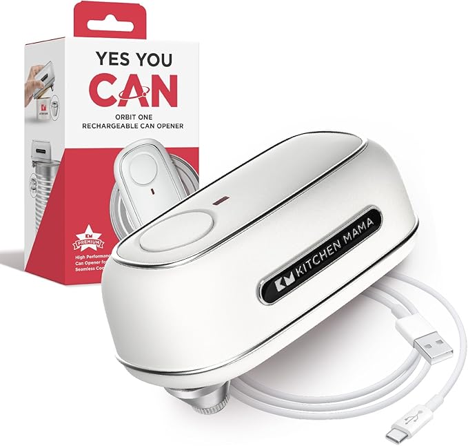 Kitchen Mama Orbit One Rechargeable Electric Can Opener, Red