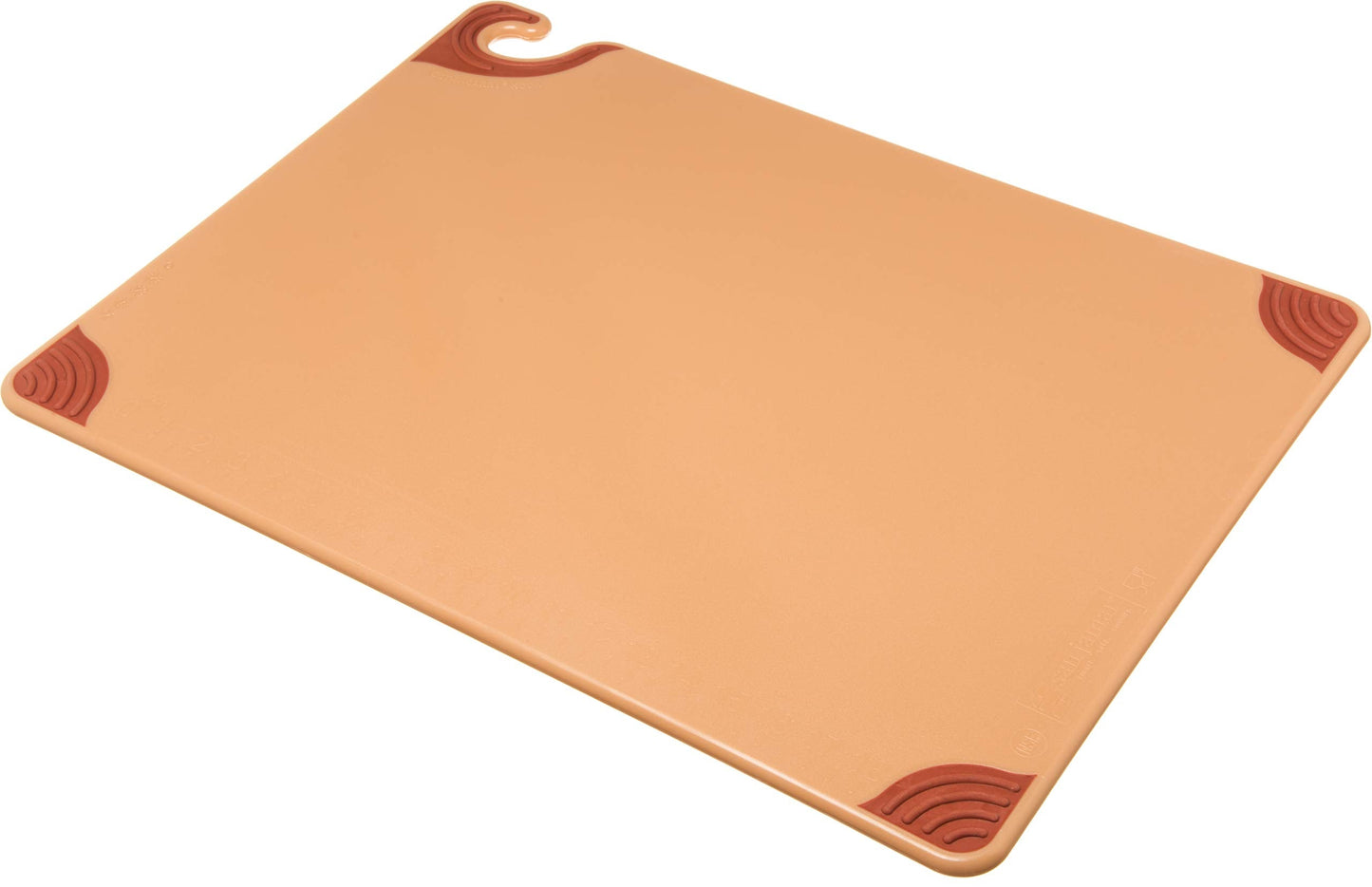 San Jamar Saf-T-Grip Cutting Board with Food Safety Hook for Kitchen, Restaurants, and Fast Food, Plastic, 18 x 24 x 0.5 Inches, Green, (Pack of 6)