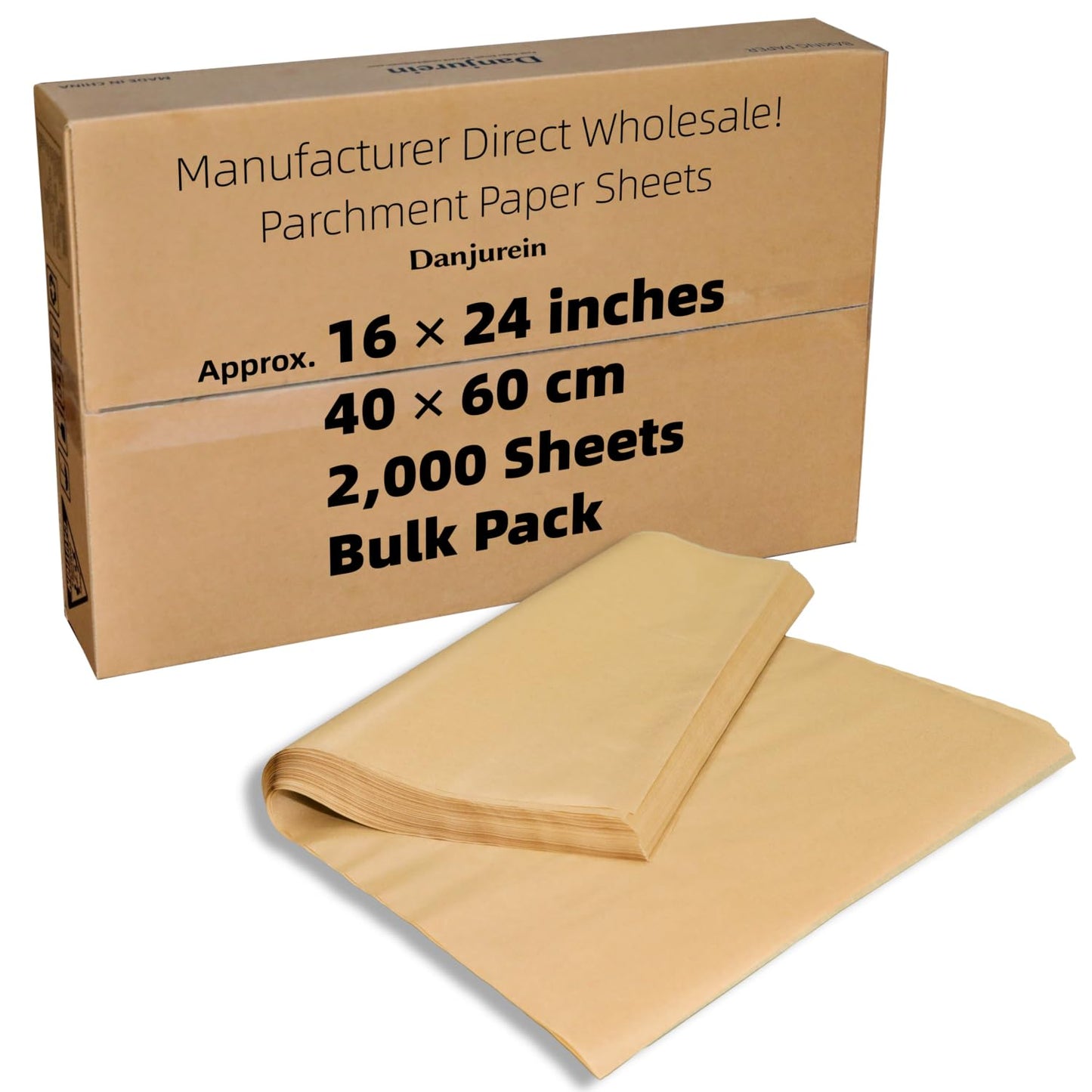 16x24" Commercial Baking Parchment Paper 2000 Bulk Sheet Industrial Grade