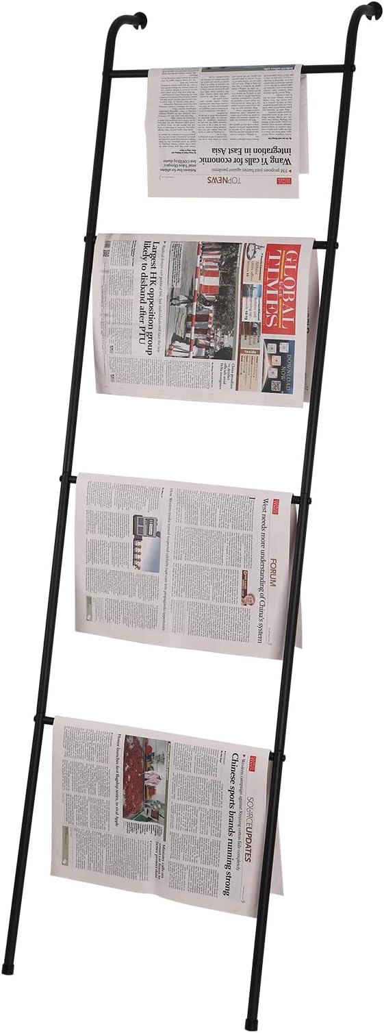 2 Pack Blanket Ladder Decorative Towel Rack Holder for Bathroom, Wall Leaning Metal Drying Quilt Stand for Living Room Bedroom Farmhouse Home Decor, for Women Mom Mother Her Wife - Black