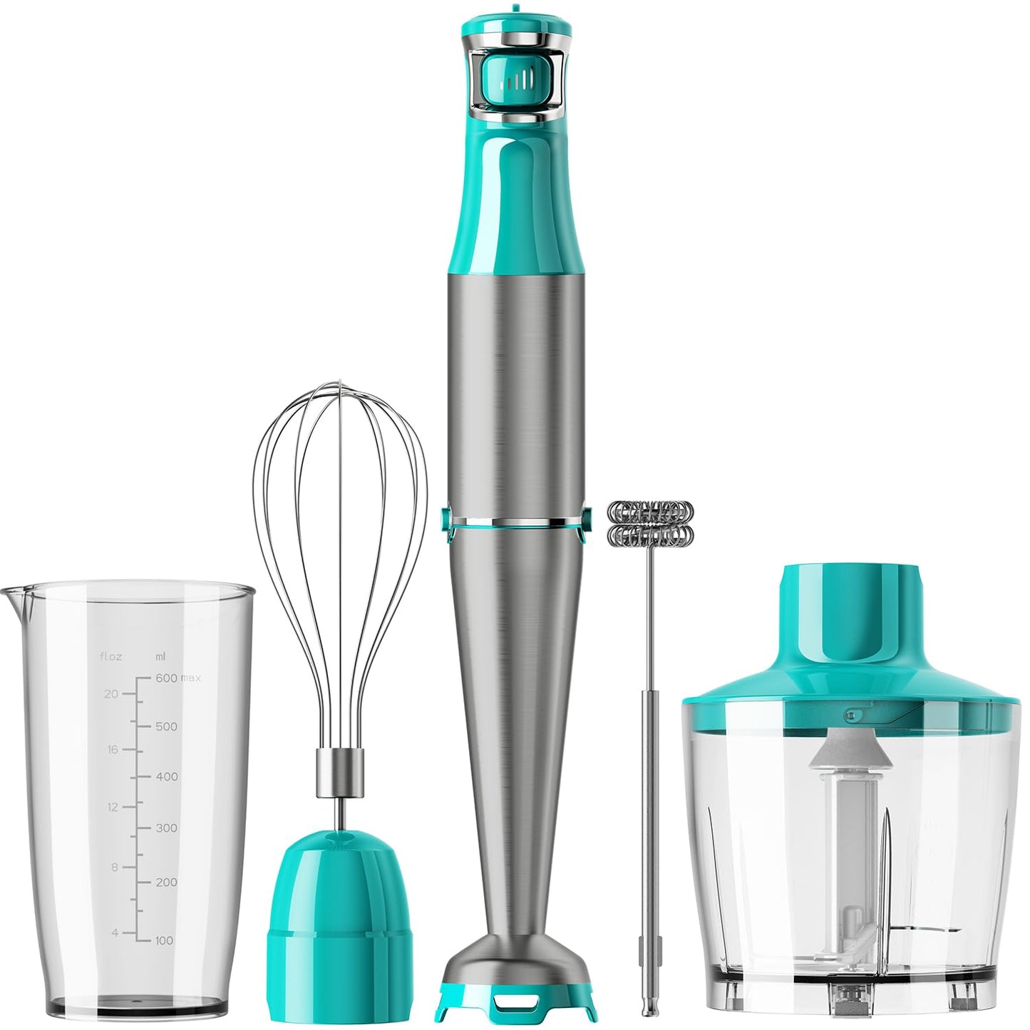 Turelar Immersion Blender Handheld Corded, 1100W 5 in 1 Hand Blender Set