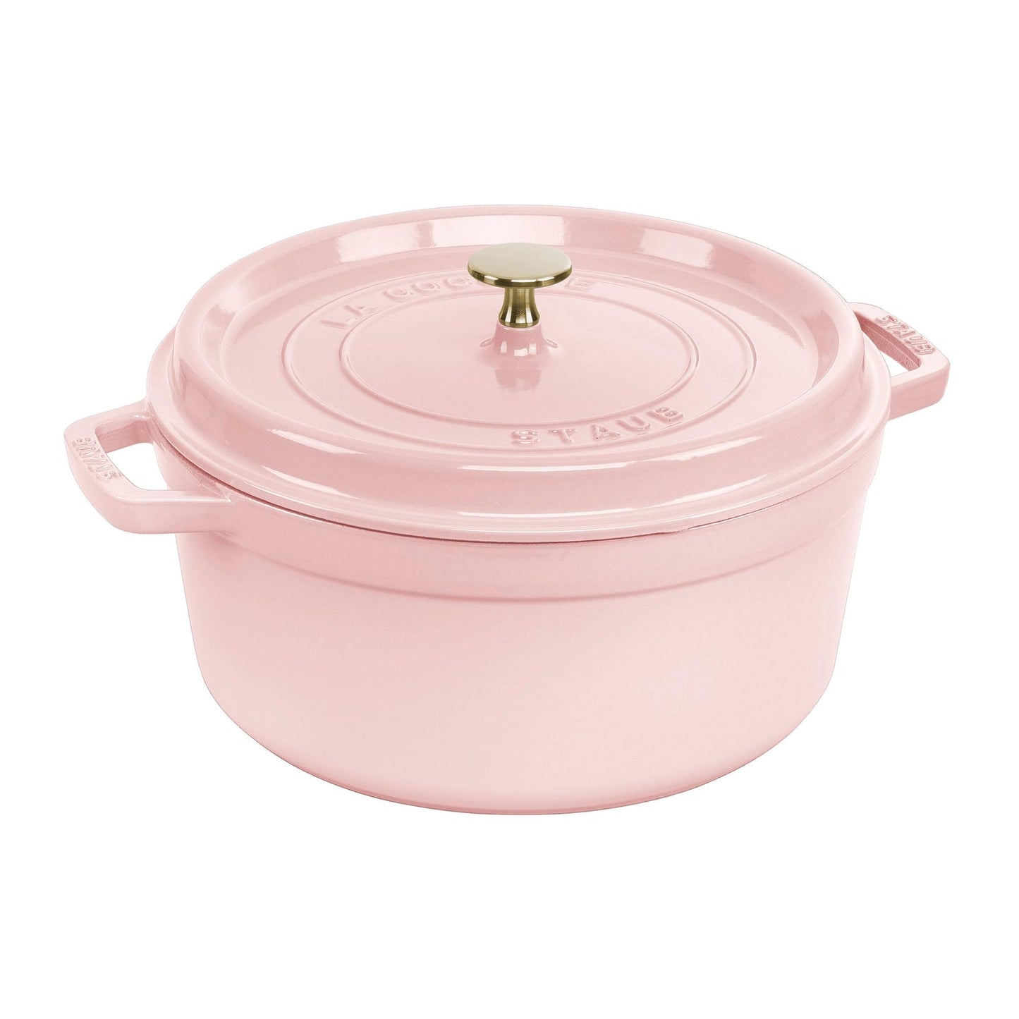 Staub Cast Iron 5.5-qt Round Cocotte - White Truffle, Made in France