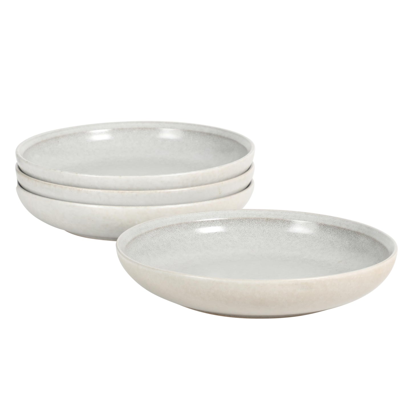 Gibson Elite Beckett 4-Piece Multi-Color 9 Inch Dinner Plate Bowl Set – Reactive Glaze Stoneware – Shallow Serving Pasta Bowls (Blate) – Wide-Rim Round Design – Microwave & Dishwasher Safe