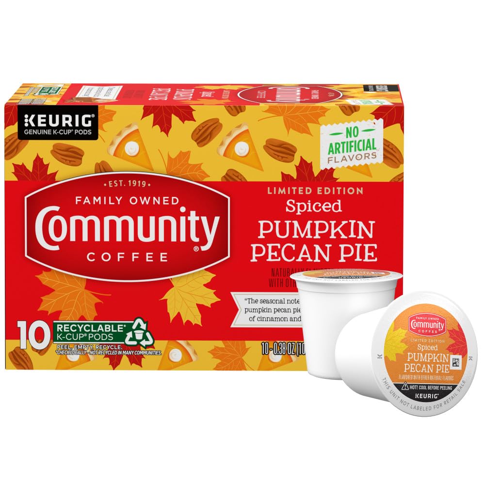 Community Coffee Vanilla Waffle Cone 60 Count Coffee Pods, Ice Cream Flavored, Compatible with Keurig 2.0 K-Cup Brewers, 10 Count (Pack of 6)