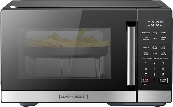 BLACK+DECKER Over-the-Range Microwave Oven with Air Fryer, 1.5 Cu.Ft, 900W