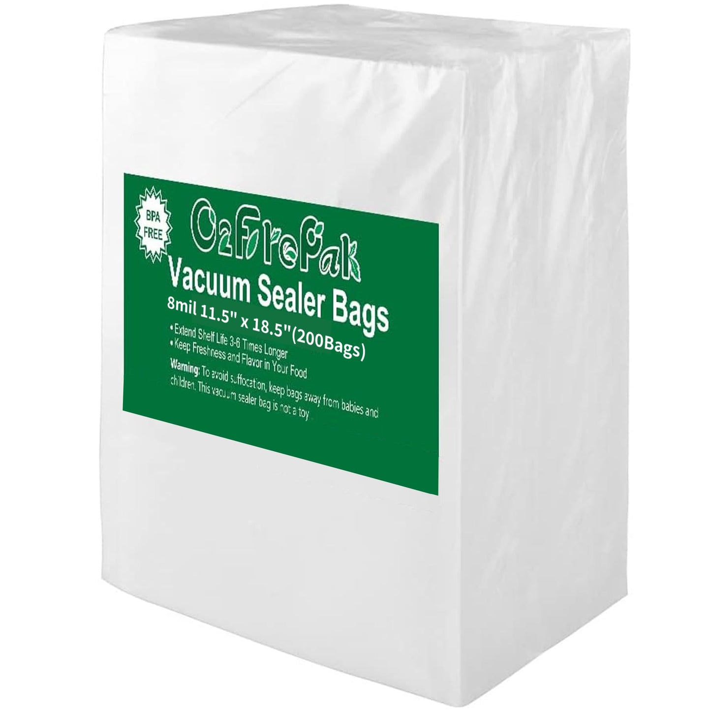 O2frepak Pint 4mil 6"x10" Vacuum Sealer Bags 200ct