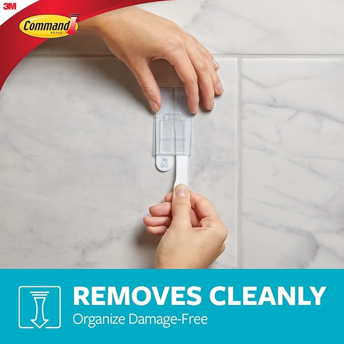 Command Shower Caddy with Water Resistant Strips, Organize Your Bathroom, Easy to Open Packaging Bathroom Decor