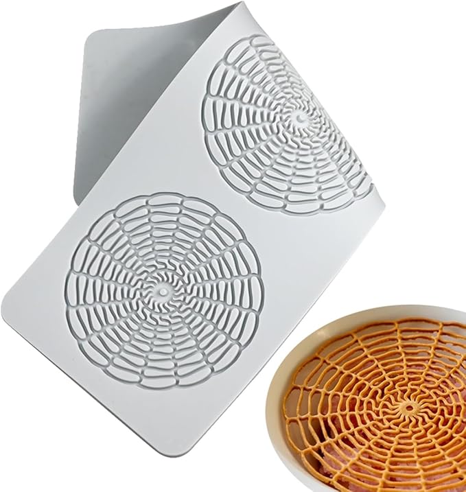 Hollow Leaf Silicone Mold Chocolate Candy 3D Hollow Leaf Candy Mold Food Cooking Meals Decorations Fondant Mold Polymer Clay Molds (Flower Net P_10.4x5.32x0.12inch)