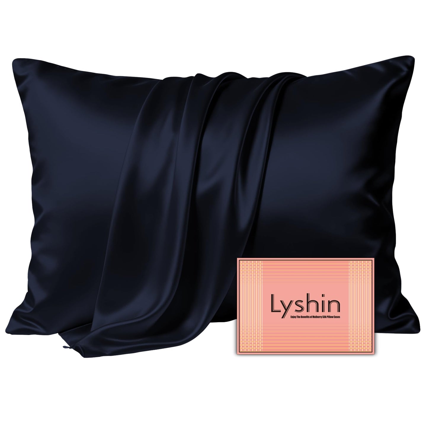 LYSHIN Silk Pillow Cases Standard Size with Hidden Zipper, Leopard