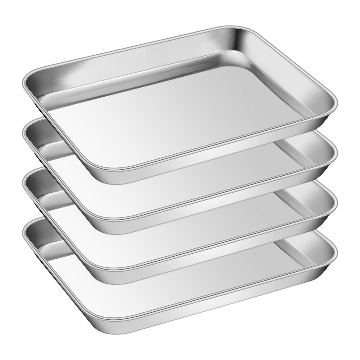 P&P CHEF Baking Sheet Pan, Stainless Steel Cookie Sheet, 12.5 Inch & 2 Pcs
