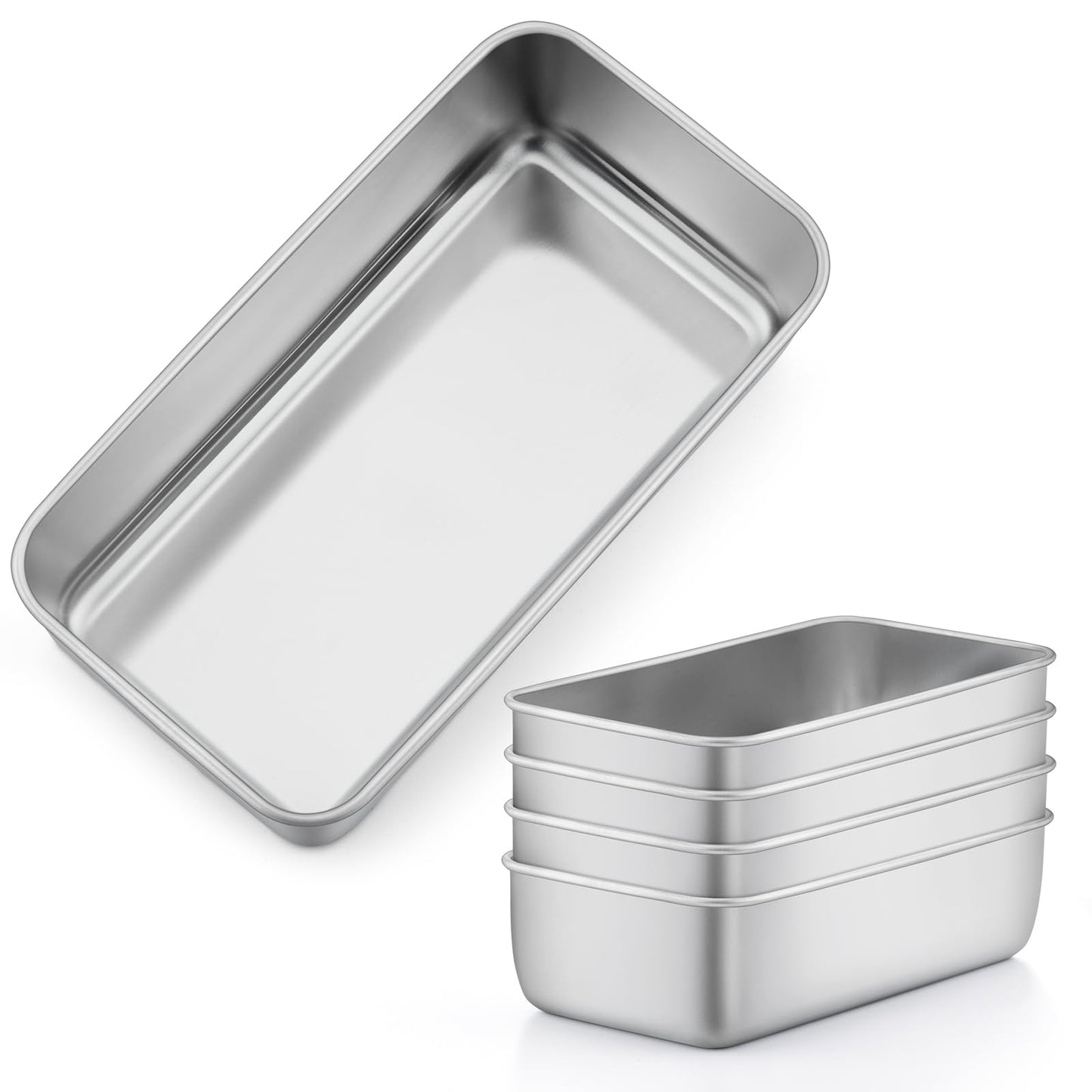 LIANYU Bread Loaf Pans Set of 4, 1 Large (12x5 Inch) & 3 Medium (9x5 Inch)