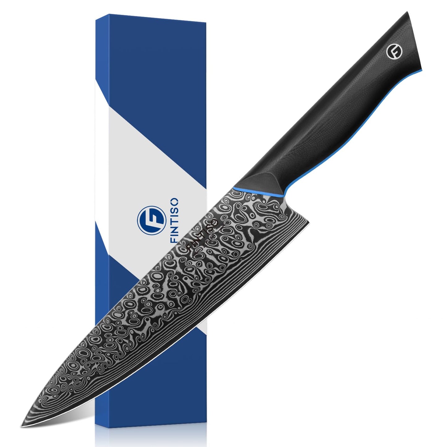 3 Piece Kitchen Knife Set, 67-Layer Damascus Steel, Ergonomic G10 Handle