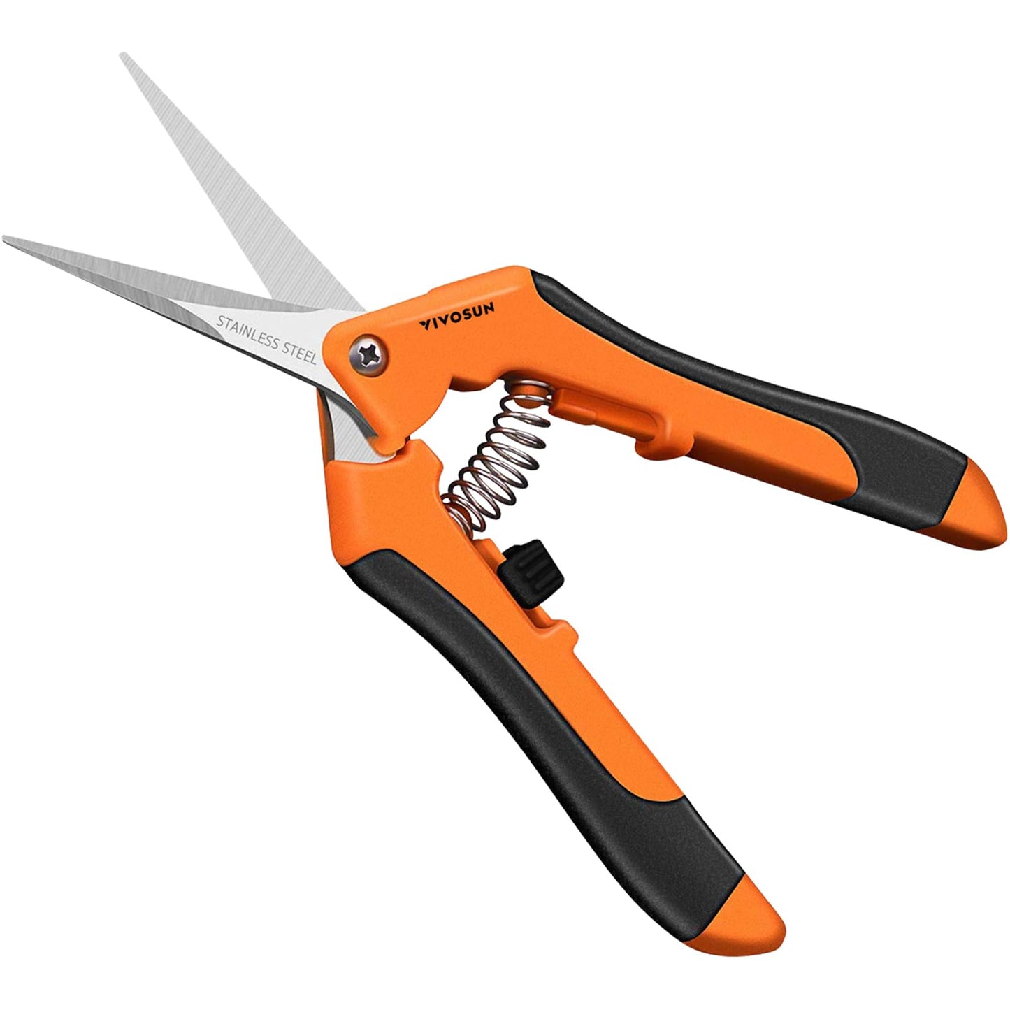 VIVOSUN 6.5 Inch Garden Scissors, Orange Pruning Shears for Plants, 6-Pack