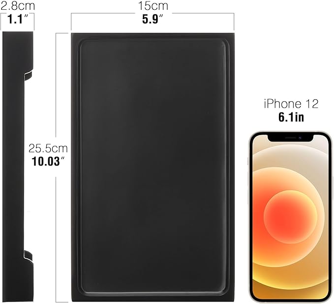 Luxspire Vanity Tray, 6"x 10" Rectangle Bathroom Tray, Toilet Tank Tray, Resin Kitchen Tray Decorative Jewelry Tray, Vanity Countertop Organizer Bathroom Accessories, Medium, Matte Black