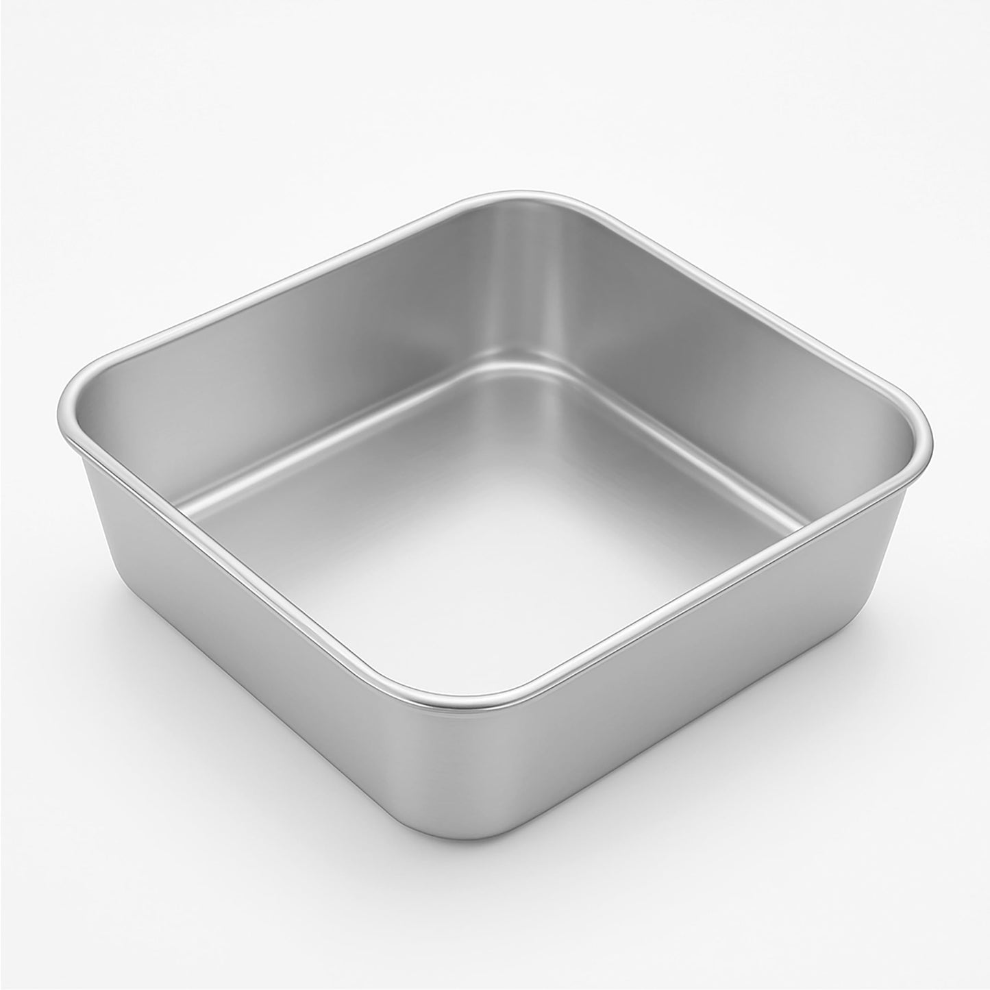 LIANYU 3 Pack 8 x 8 Inch Square Baking Cake Pan, Stainless Steel Cake Molds