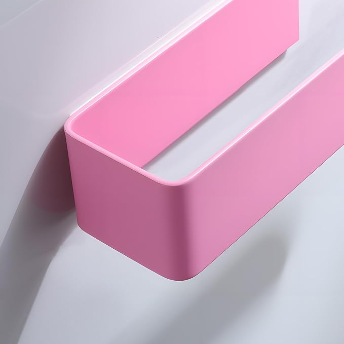 Taozun Hand Towel Holder - Pink Towel Bar for Bathroom, Kitchen, RV, Dorm Room Decor, Adhesive, Stainless Steel, 7.9 Inch, No Drill(Gift for Women/Daughter/Girlfriend)